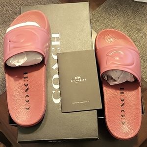 Nwt pink coach Ulla Slide sandal / slipper